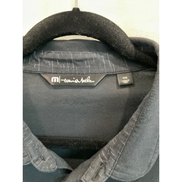 Travis Mathew Chief Operator Polo Shirt In Black With Pocket size 2XL - Picture 4 of 6